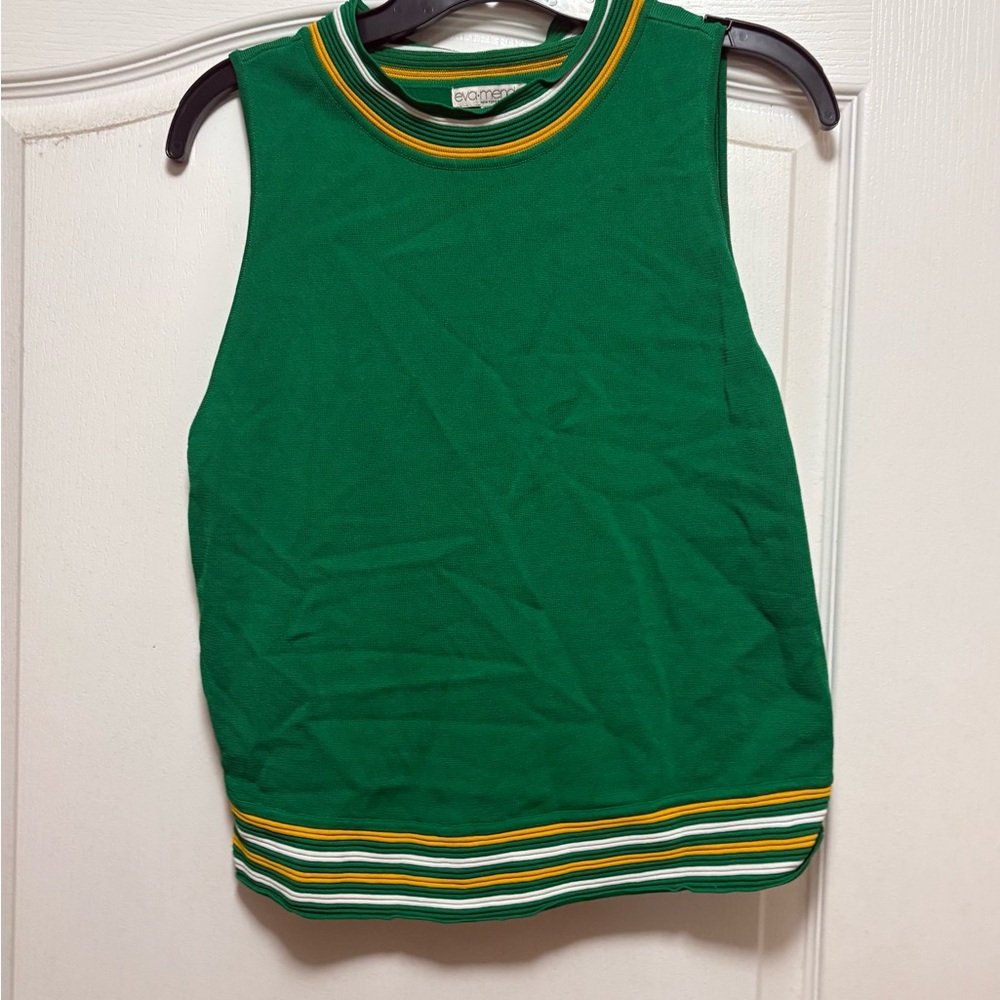New York & Company Green Sleeveless Top